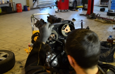 Установка ремня ГРМ Peugeot 407