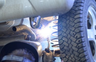 Сварка глушителя Пежо 107